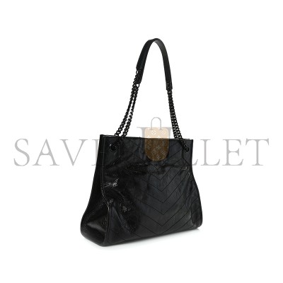 YSL LARGE NIKI SHOPPING BAG BLACK 889165 (33*27*11.5cm)